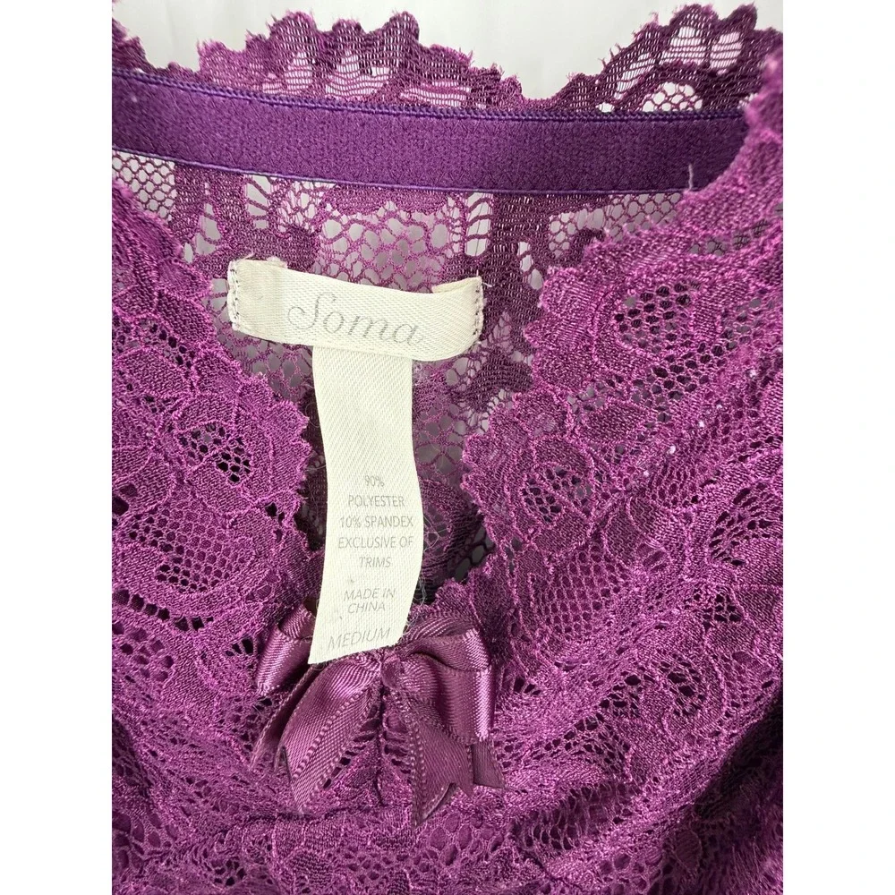 Soma Ombre Lace Trim Nightgown Chemise Sleeveless Womens M Ombre Loungewear